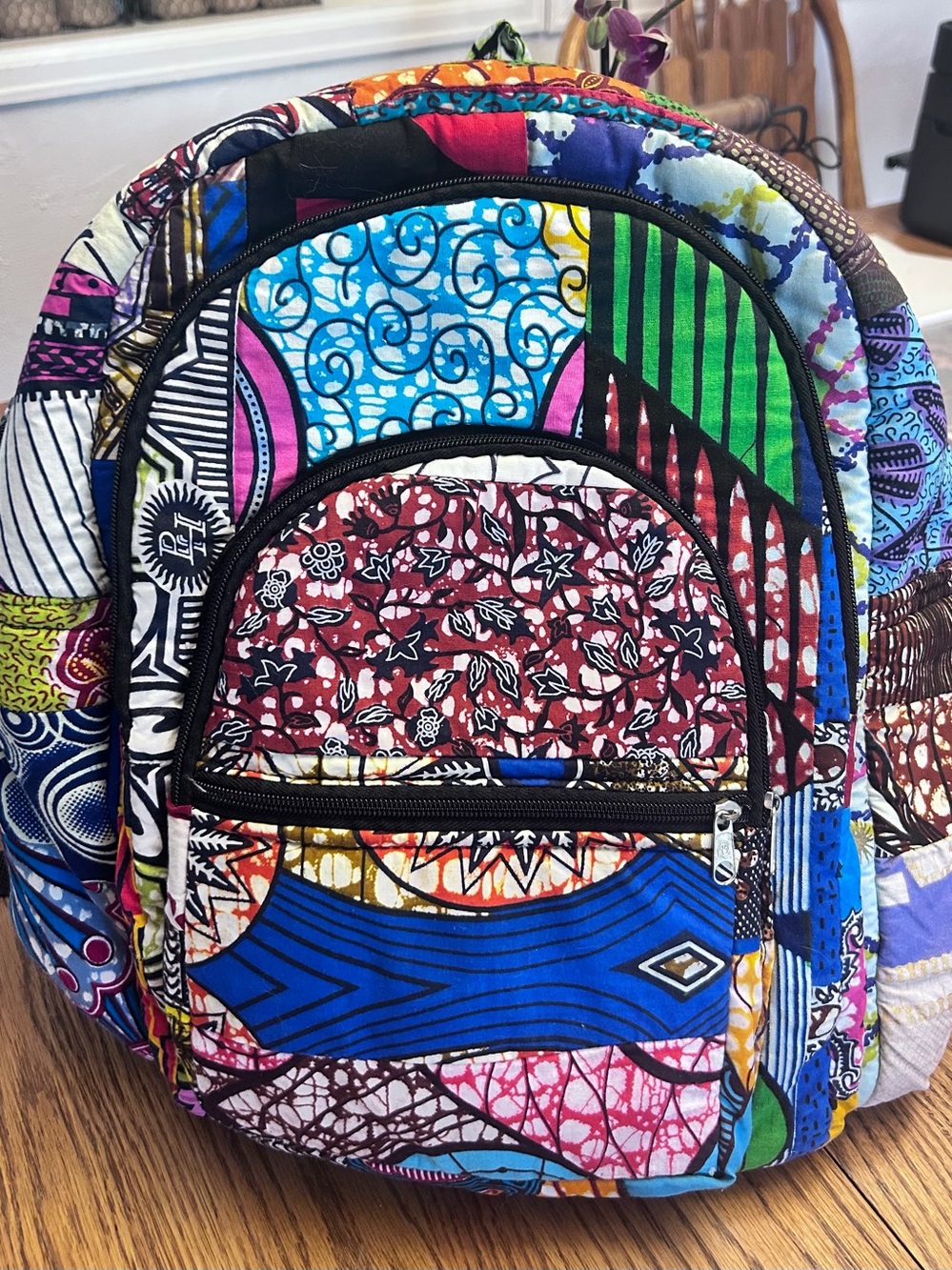 Colorful Quilt Patchwork Printed Fair Trade Backpack Festival Boho bag